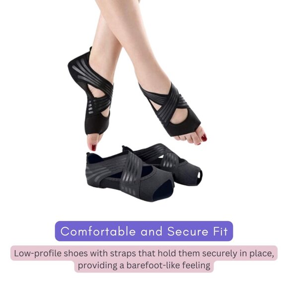 Ballet Gymnastics Figure Skating Board & Yoga Socks Shoes with Grip Pack1 Combo - Picture 7 of 10